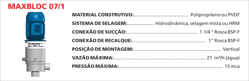 BombaCentrifugaMaxbloc071 Maximize a efici&ecirc;ncia de seus processos qu&iacute;micos com as bombas centr&iacute;fugas Maxbloc da Bomax. Tecnologia avan&ccedil;ada para resultados precisos.