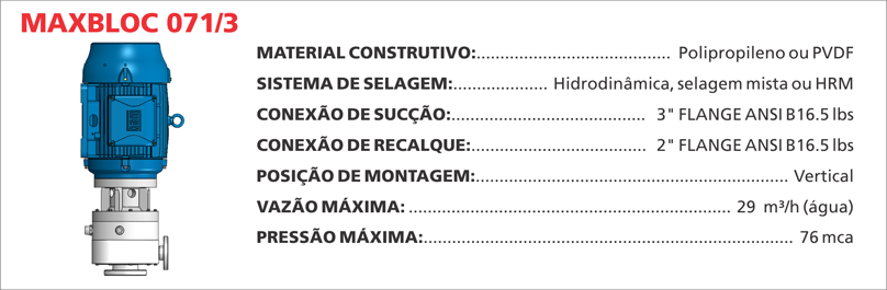 BombaCentrifugaMaxbloc0713 Maximize a efici&ecirc;ncia de seus processos qu&iacute;micos com as bombas centr&iacute;fugas Maxbloc da Bomax. Tecnologia avan&ccedil;ada para resultados precisos.