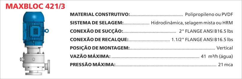 BombaCentrifugaMaxbloc4213 Maximize a efici&ecirc;ncia de seus processos qu&iacute;micos com as bombas centr&iacute;fugas Maxbloc da Bomax. Tecnologia avan&ccedil;ada para resultados precisos.