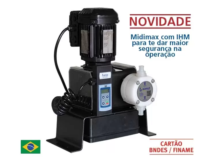 Bomba dosadora com um fundo branco